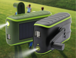 Hand Dynamo & Solar Energy Portable USB Charger