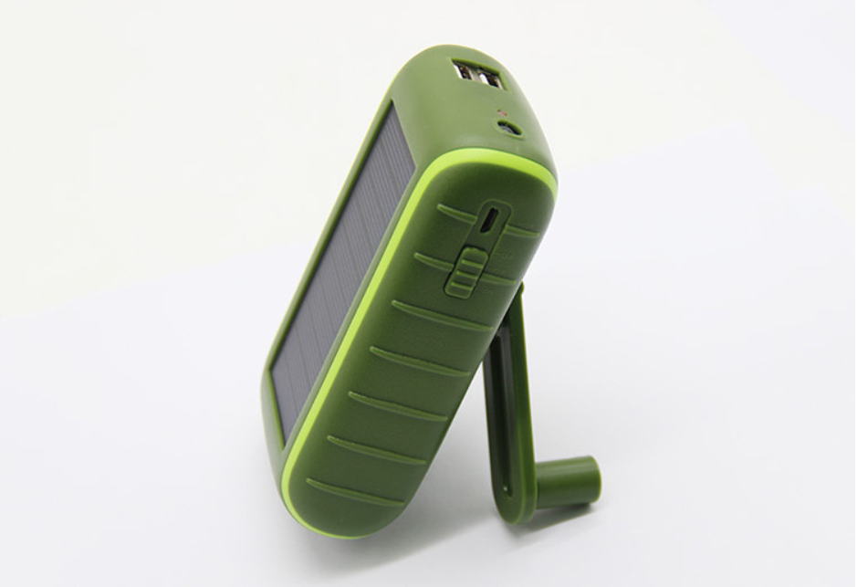 Hand Dynamo & Solar Energy Portable USB Charger