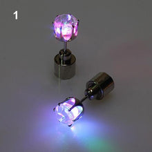 LED Lighted Stainless Steel Stud Earrings