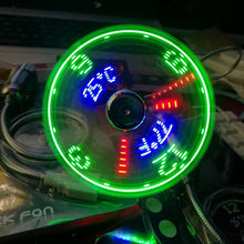 USB Mini Fans w/Time and Temperature display