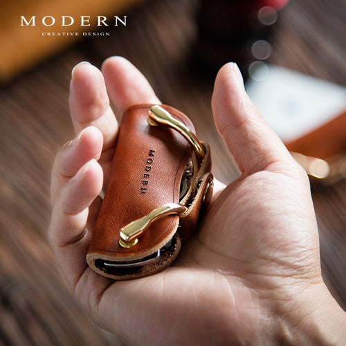 100% Genuine Leather Smart Key Chain Wallet