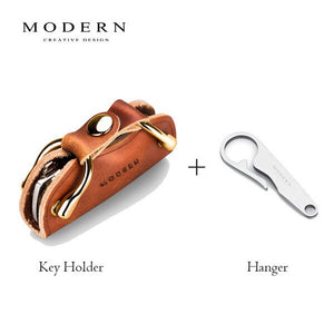 100% Genuine Leather Smart Key Chain Wallet