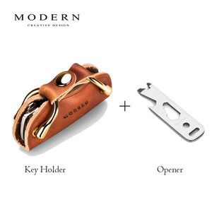 100% Genuine Leather Smart Key Chain Wallet